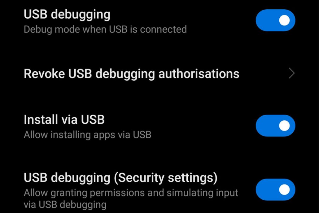 فعال کردن USB Debugging برای adb